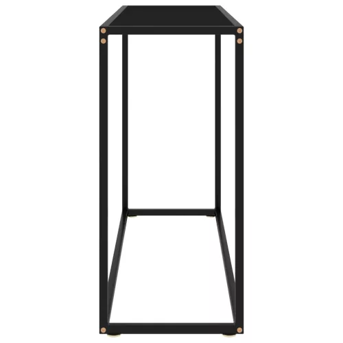 Fekete edzett üveg tálalóasztal 100 x 35 x 75 cm