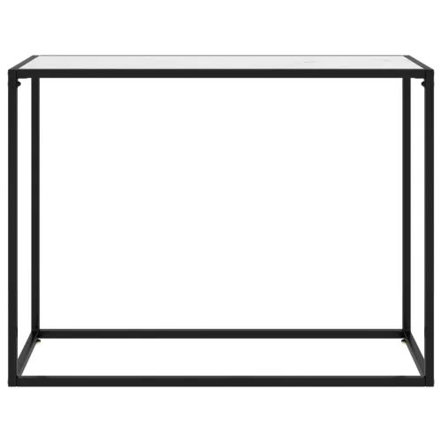 Fehér edzett üveg tálalóasztal 100 x 35 x 75 cm