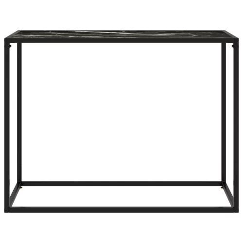 Fekete edzett üveg tálalóasztal 100 x 35 x 75 cm