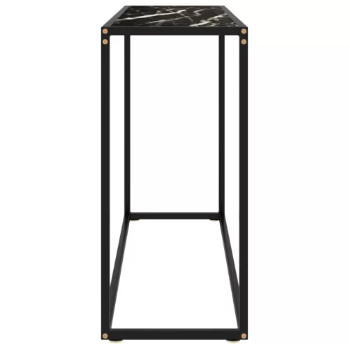 Fekete edzett üveg tálalóasztal 100 x 35 x 75 cm