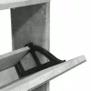 Betonszürke 5 szintes cipőszekrény tükörrel 63 x 17 x 169,5 cm