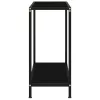 Fekete edzett üveg tálalóasztal 60 x 35 x 75 cm