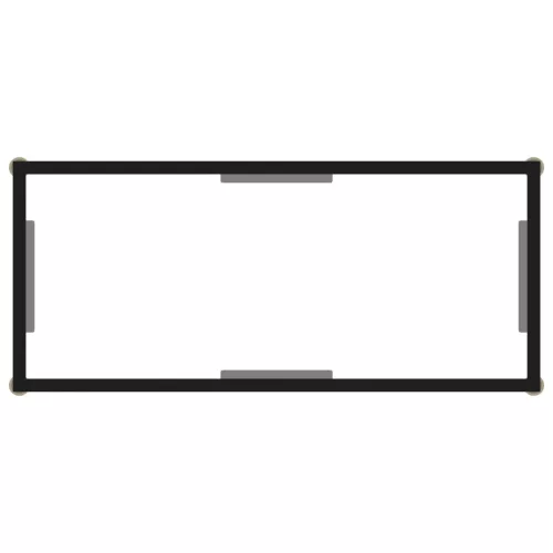 Átlátszó edzett üveg tálalóasztal 80 x 35 x 75 cm