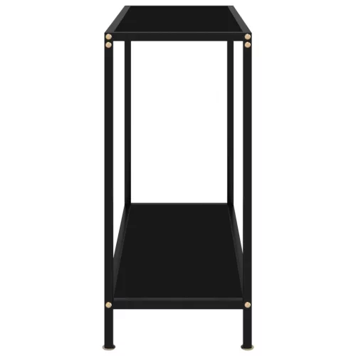 Fekete edzett üveg tálalóasztal 80 x 35 x 75 cm
