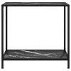 Fekete edzett üveg tálalóasztal 80 x 35 x 75 cm