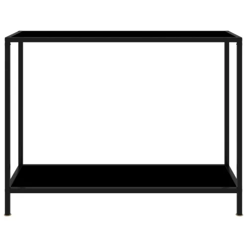 Fekete edzett üveg tálalóasztal 100 x 35 x 75 cm