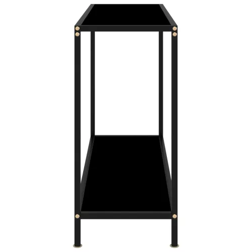 Fekete edzett üveg tálalóasztal 100 x 35 x 75 cm