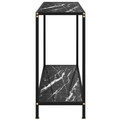 Fekete edzett üveg tálalóasztal 100 x 35 x 75 cm