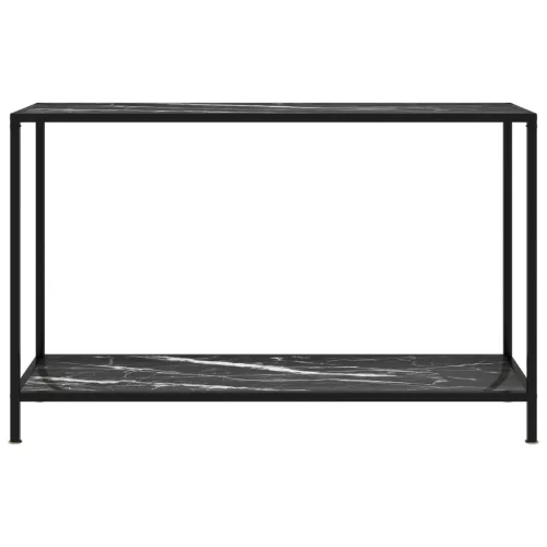 Fekete edzett üveg tálalóasztal 120 x 35 x 75 cm
