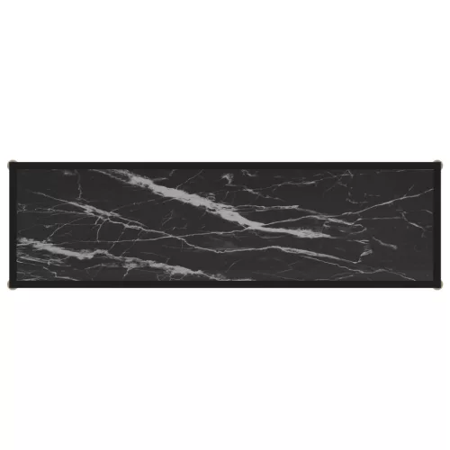 Fekete edzett üveg tálalóasztal 120 x 35 x 75 cm