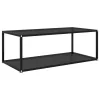 322898  Coffee Table Black 100x50x35 cm Tempered Glass