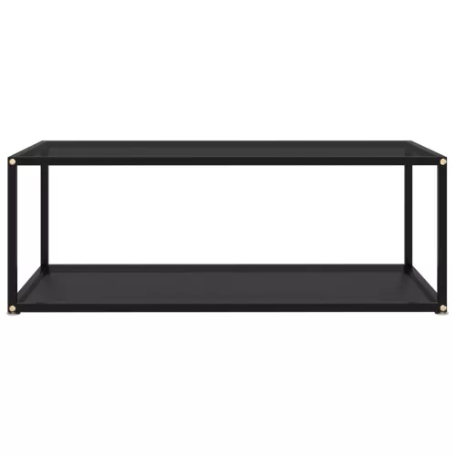 322898  Coffee Table Black 100x50x35 cm Tempered Glass
