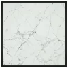 Fekete dohányzóasztal fehér márvány mintás üveggel 90x90x50 cm