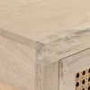 Tömör mangófa és természetes nád tálalóasztal 100 x 35 x 76 cm