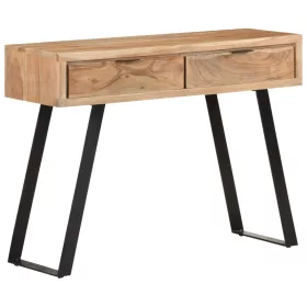  Természetes szélű tömör akácfa tálalóasztal 100 x 35 x 76 cm