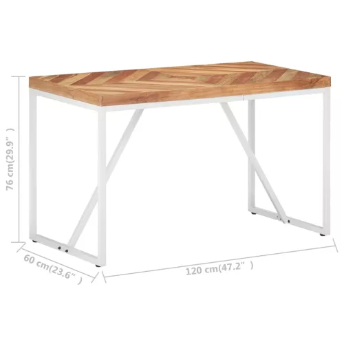 Tömör akác és mangófa étkezőasztal 120 x 60 x 76 cm