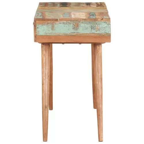 Tömör újrahasznosított fa fésülködőasztal tükörrel 112x45x76 cm