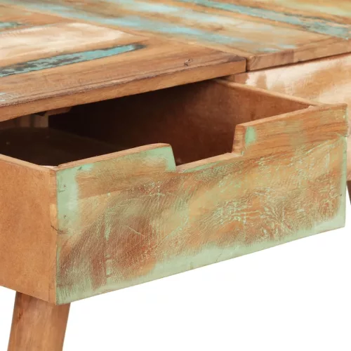 Tömör újrahasznosított fa fésülködőasztal tükörrel 112x45x76 cm