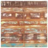 Tömör újrahasznosított fa dohányzóasztal 80 x 80 x 28 cm