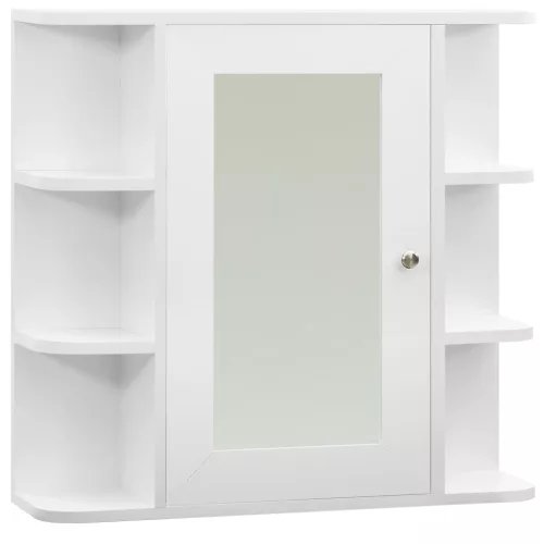 Fehér MDF tükrös fürdőszobaszekrény 66 x 17 x 63 cm