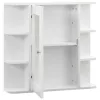 Fehér MDF tükrös fürdőszobaszekrény 66 x 17 x 63 cm