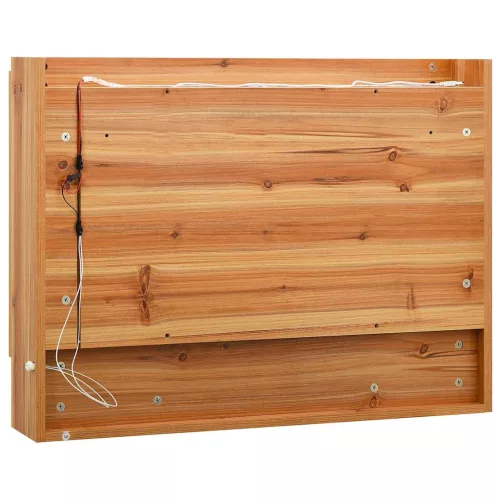 Tölgyszínű MDF tükrös fürdőszobaszekrény 80 x 15 x 60 cm