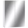 Fehér MDF tükrös fürdőszobaszekrény 60 x 15 x 75 cm