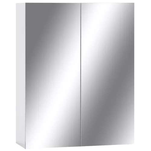 Fehér MDF tükrös fürdőszobaszekrény 60 x 15 x 75 cm