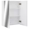 Fehér MDF tükrös fürdőszobaszekrény 60 x 15 x 75 cm
