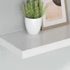 2 db fehér MDF lebegő fali polc 80 x 23,5 x 3,8 cm