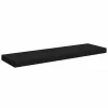 Fekete MDF lebegő fali polc 80 x 23,5 x 3,8 cm