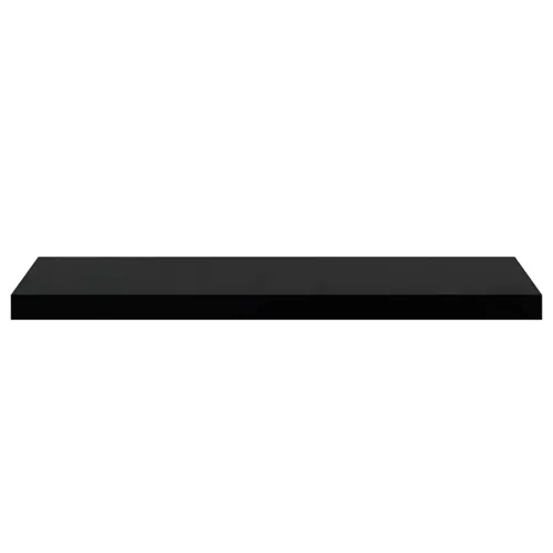 Fekete MDF lebegő fali polc 80 x 23,5 x 3,8 cm
