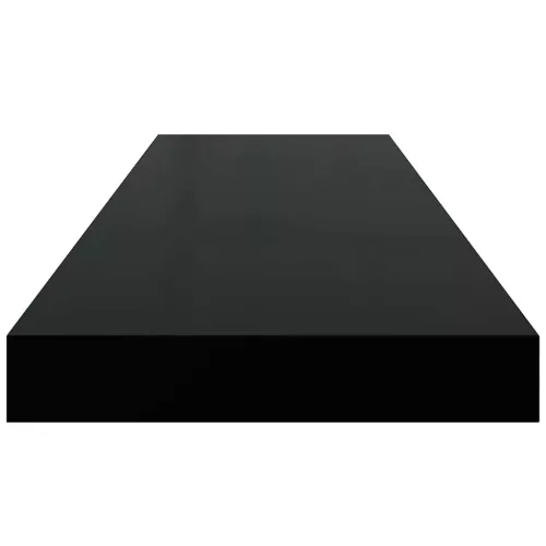 Fekete MDF lebegő fali polc 80 x 23,5 x 3,8 cm