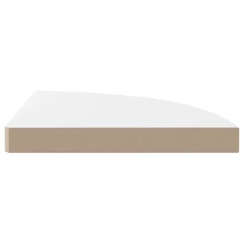 323909  Floating Corner Shelves 4 pcs High Gloss White 35x35x3,8 cm MDF