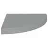 4 db szürke MDF lebegő sarokpolc 35 x 35 x 3,8 cm