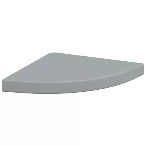 4 db szürke MDF lebegő sarokpolc 35 x 35 x 3,8 cm