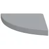 4 db szürke MDF lebegő sarokpolc 35 x 35 x 3,8 cm