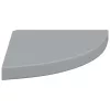 4 db szürke MDF lebegő sarokpolc 35 x 35 x 3,8 cm