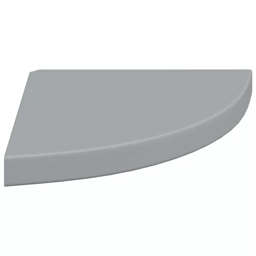 4 db szürke MDF lebegő sarokpolc 35 x 35 x 3,8 cm