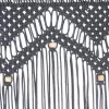 Antracitszürke makramé pamutfüggöny 140 x 240 cm