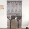 Antracitszürke makramé pamutfüggöny 140 x 240 cm