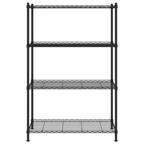 4 szintes fekete tárolópolc 90 x 35 x 137 cm 200 kg