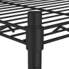 5 szintes fekete tárolópolc kerekekkel 75 x 35 x 155 cm 250 kg