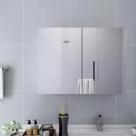 Fehér MDF tükrös fürdőszobaszekrény 80 x 15 x 60 cm