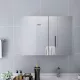 Fehér MDF tükrös fürdőszobaszekrény 80 x 15 x 60 cm