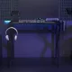 Fekete K-lábú gamer asztal 90 x 60 x 75 cm