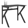 Fekete K-lábú gamer asztal 90 x 60 x 75 cm