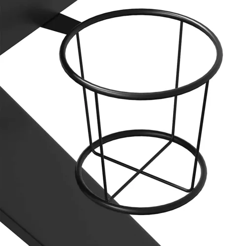 Fekete K-lábú gamer asztal 90 x 60 x 75 cm