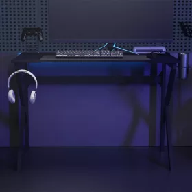 Fekete K-lábú gamer asztal 110 x 60 x 75 cm