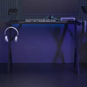 Fekete Y-lábú gamer asztal 110 x 60 x 75 cm